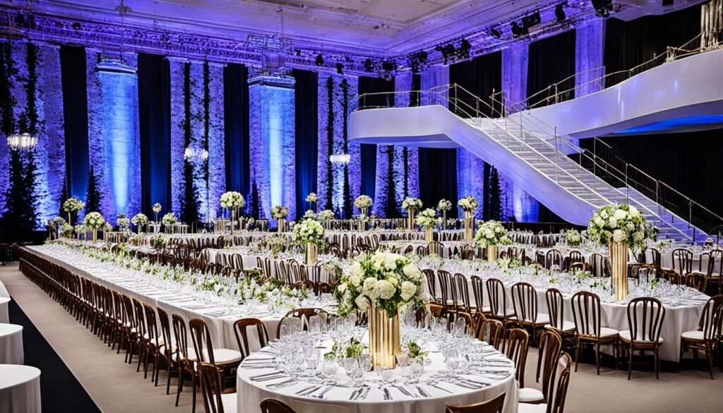 Innovative seating arrangements for corporate events